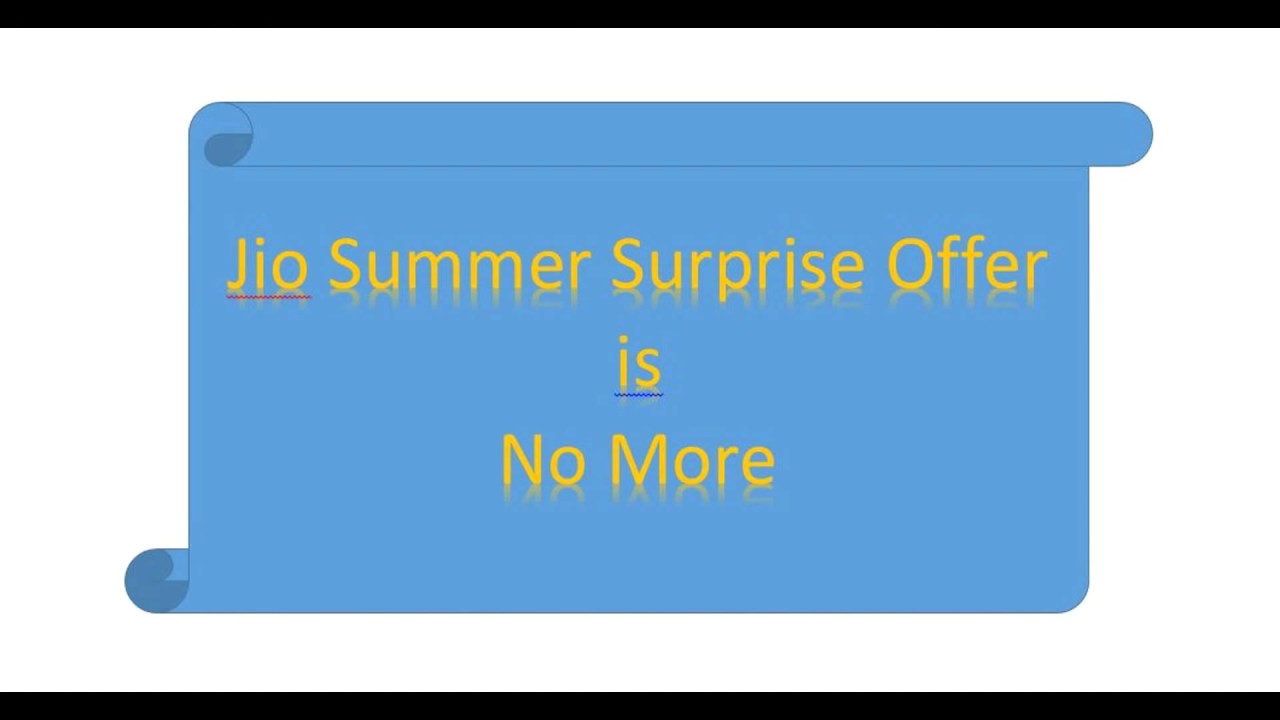 Jio Summer Offer!! No More