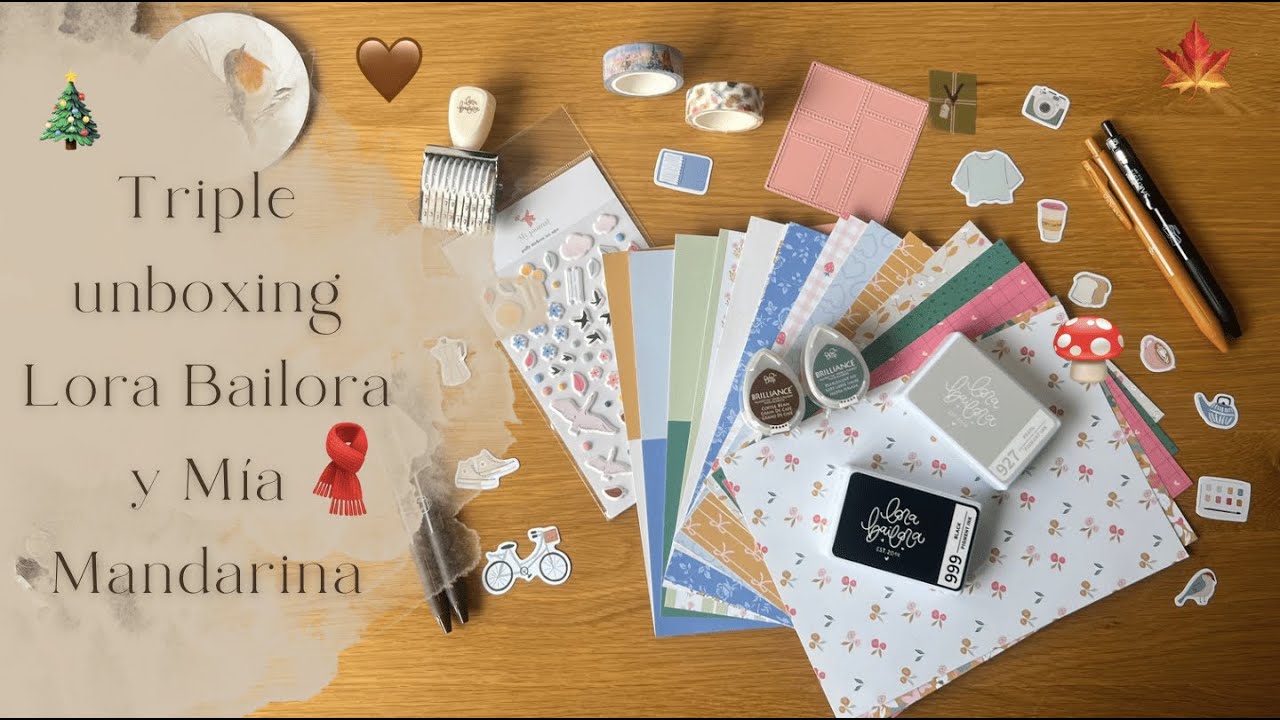Triple unboxing de papelería bonita 📦✨ | Lora Bailora y Mía Mandarina.