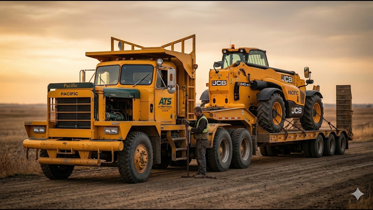 ATS | Pacific P16 Heavy Haul | Transporting the JCB 540-180 Handler