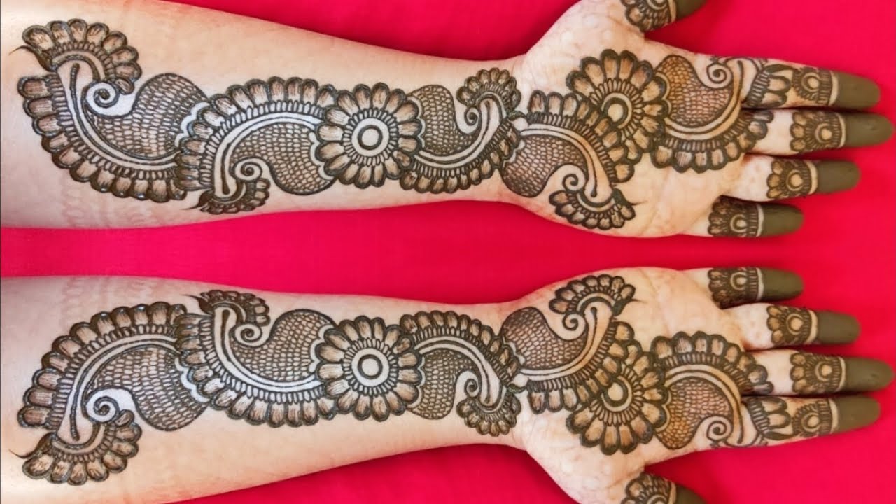 EASY MEHENDI DESIGNS | VERY BEAUTIFUL SHADED LATEST FLORAL ARABIC HENNA MEHNDI DESIGN FOR FRONT HAND