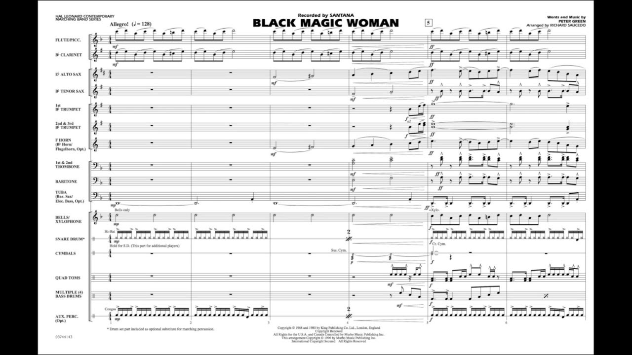 Black Magic Woman by Peter Green/arr. Richard L. Saucedo