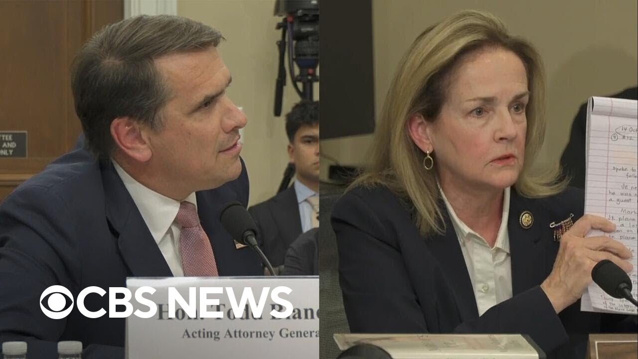 Epstein questions lead to tense exchange between Blanche, Rep. Dean