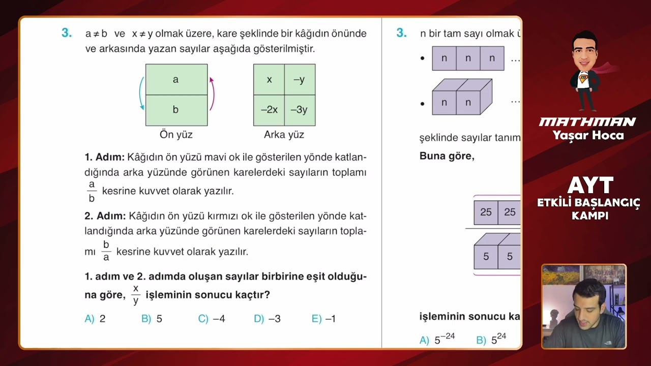 Set 148 TYT Etkili Matematik Soru Bankası Video Çözümü @yasarhocamathman