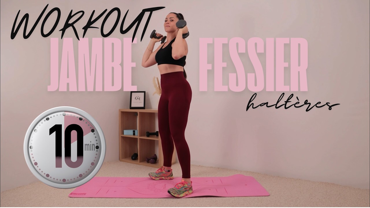 JAMBES & FESSIERS À LA MAISON 🔥 | Séance complète avec haltères #homeworkout #legday #glutesworkout