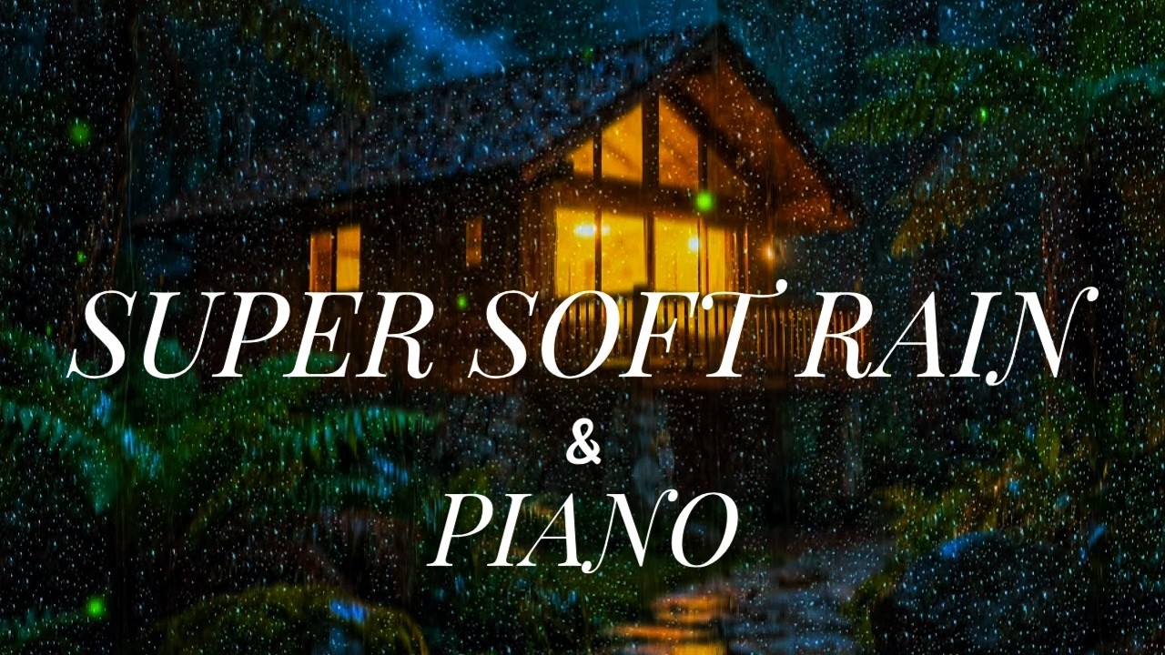 Rainy Night Coffee Shop Ambience with Soft Piano Jazz - Study, Read, and Relax for 3 Hours