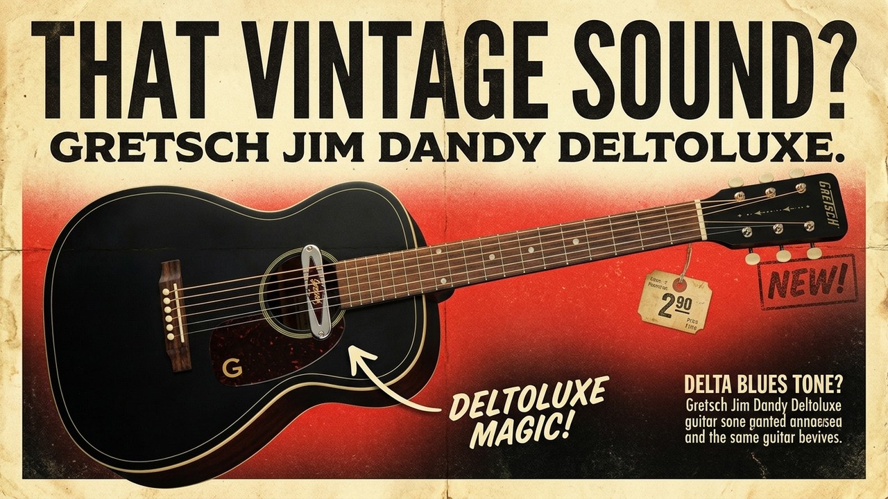 Гитара Gretsch Jim Dandy Deltoluxe | У неё есть винтажный звук? | Распаковка, обзор, демонстрация