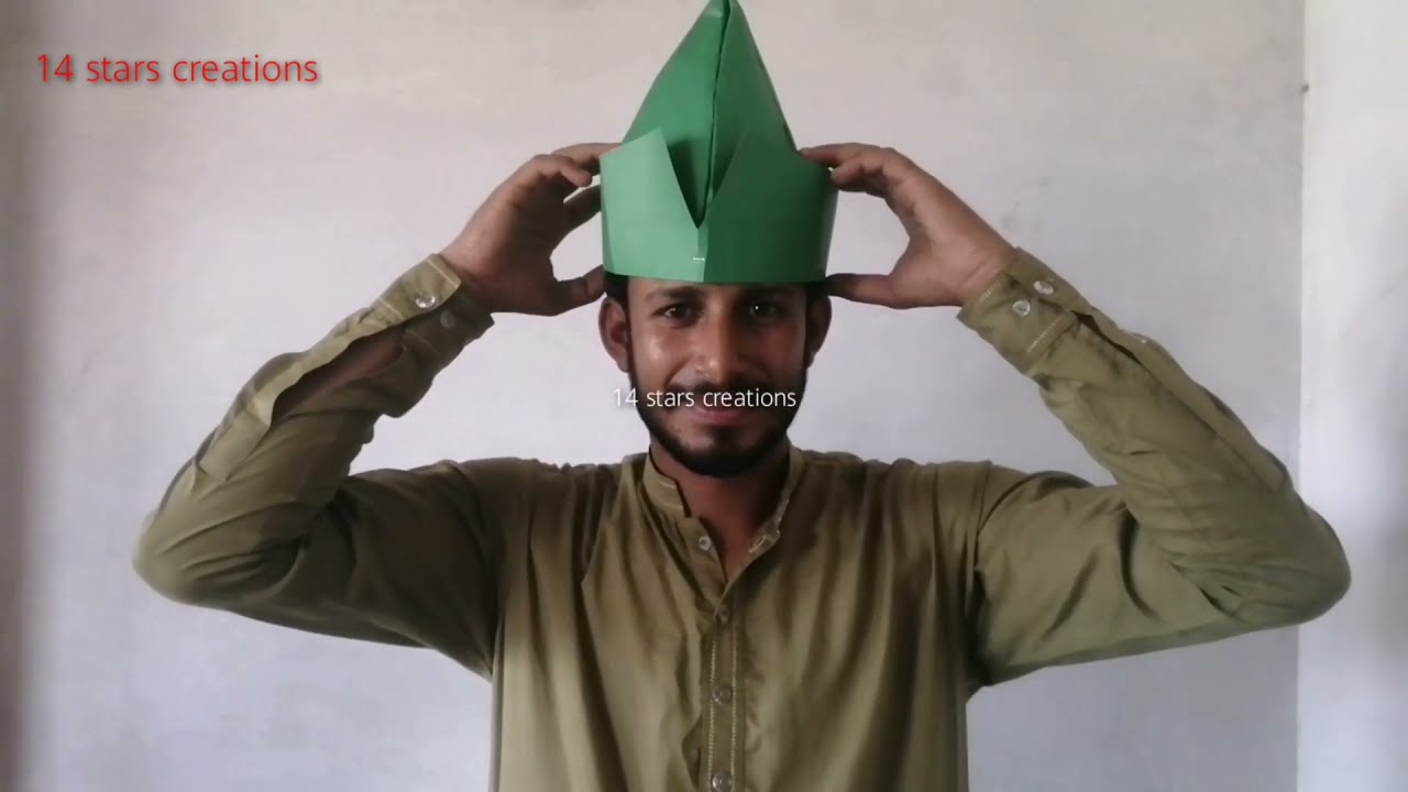 usman ghazi ki dastar banane ka tarika | topi ka design | kagaj ki topi | paper cap making #topi