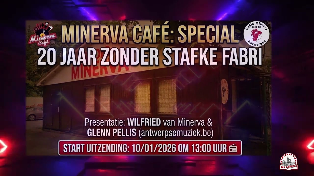 Minerva Cafe -  20 Jaar Zonder Stafke Fabri (Glenn Pellis) - Radio Minerva 10-01-2026