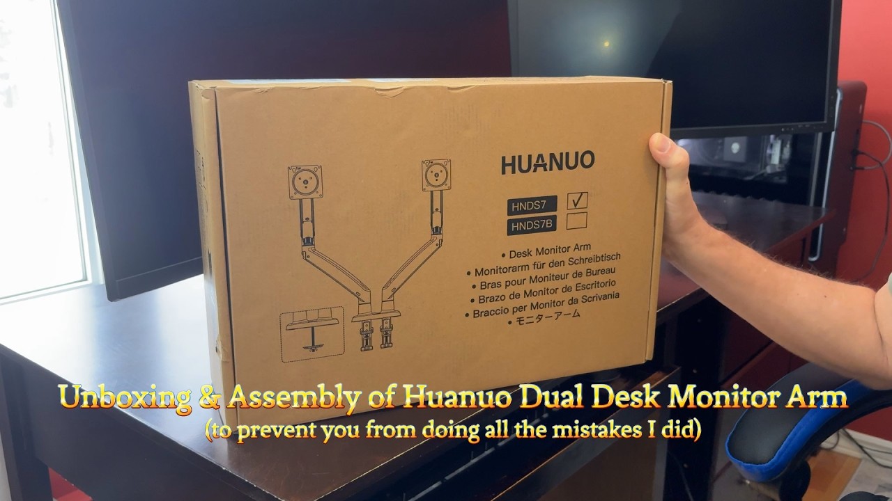 Unboxing & Assembly of Huanuo Dual Desk Monitor Arm