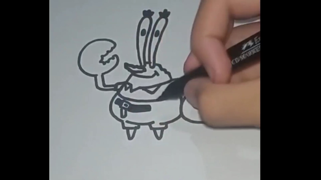 Como desenhar o Senhor Sirigueijo (Bob Esponja) de forma fácil!