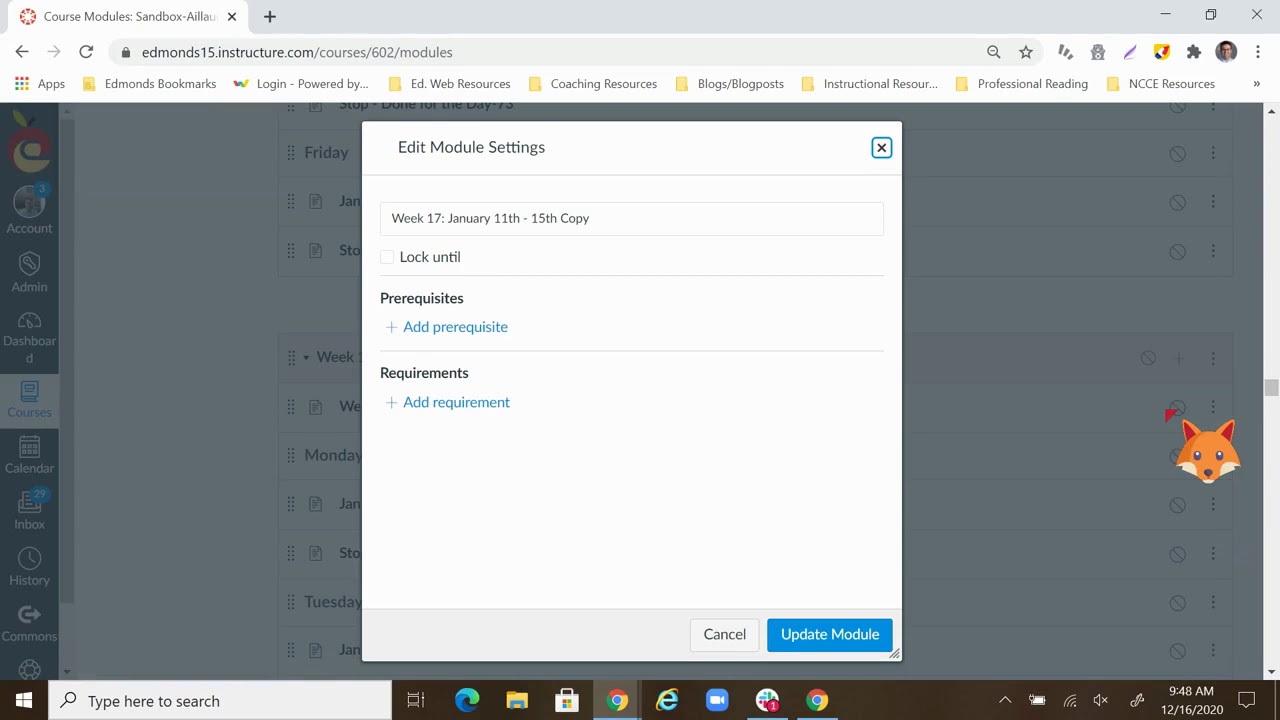 Canvas: Duplicate a Module