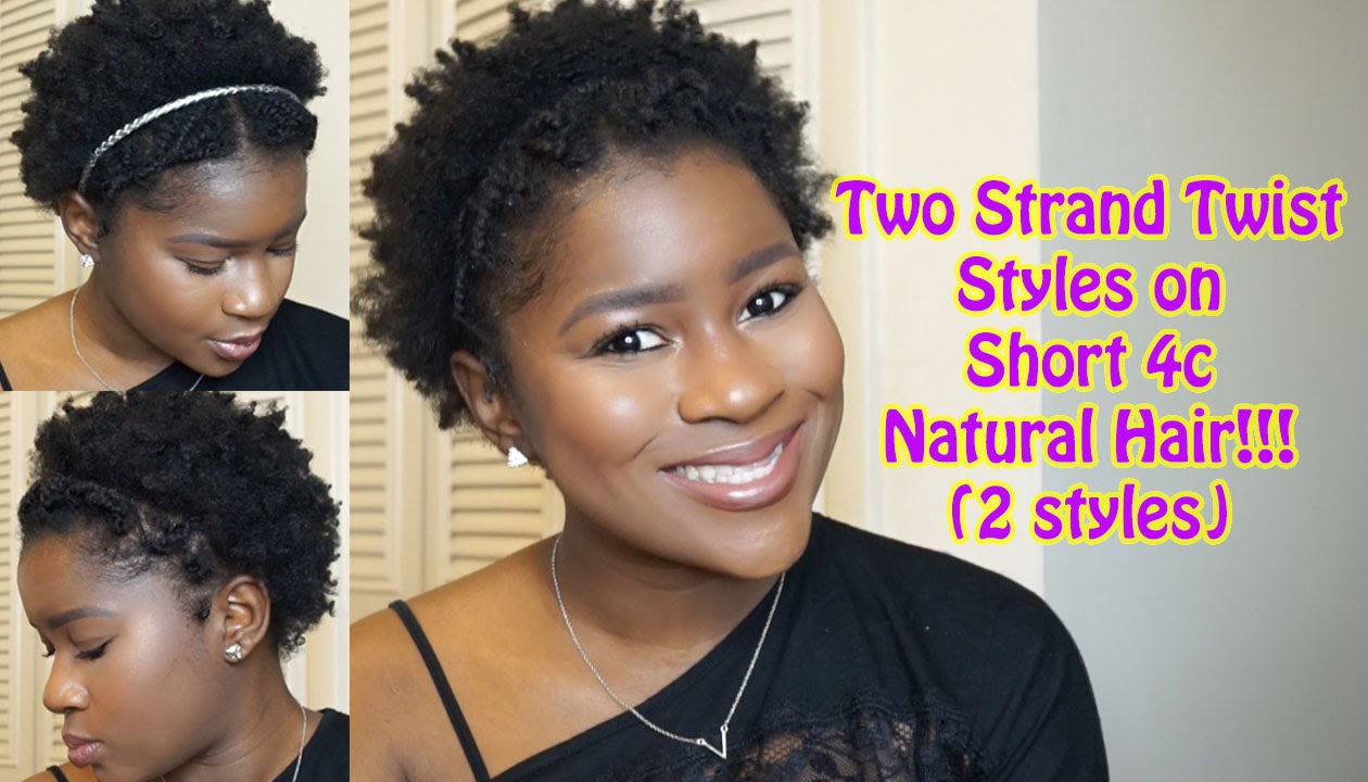 Two Strand Twist Styles on Short 4c Natural Hair!!!(2 styles)|Mona B.