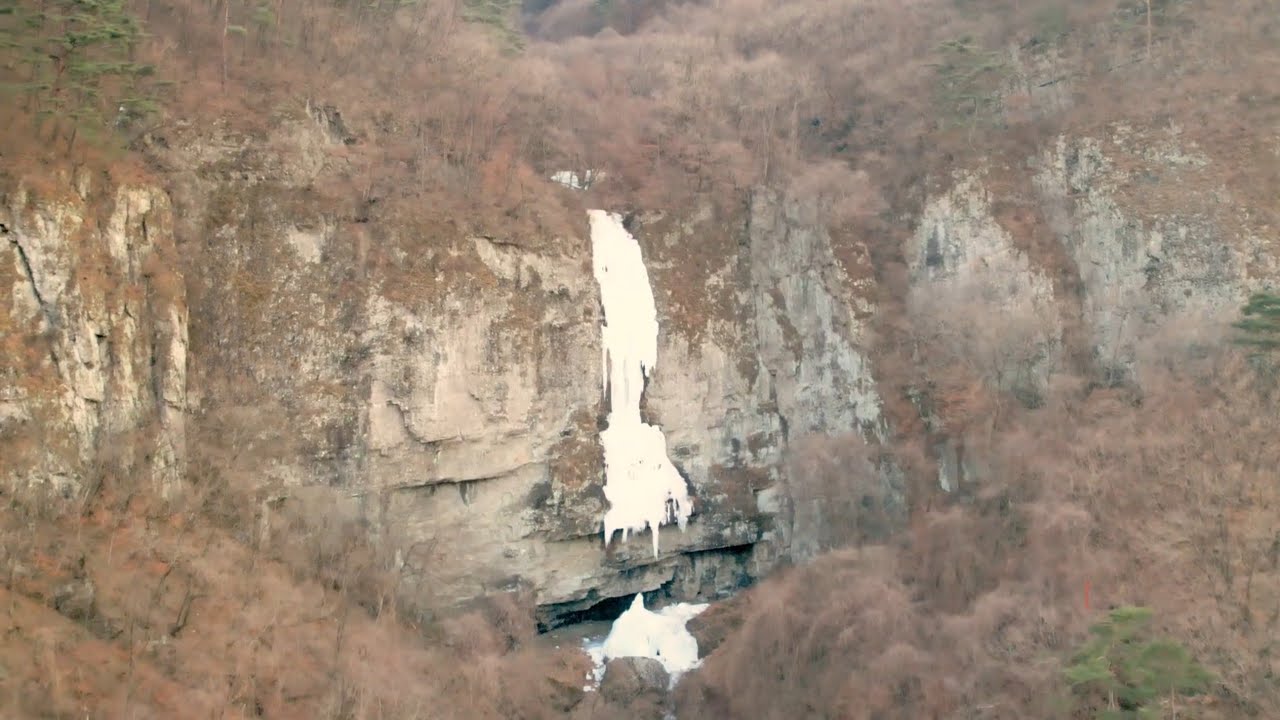 봉화 청량산 연적봉과 자소봉 계곡 드론 영상(얼음폭포의 원류) #얼음달폭포