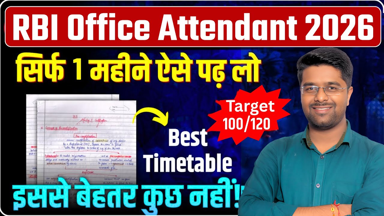 RBI Office Attendant 2026 | RBI Office Attendant Preparation Strategy | How to Crack in 1st Attempt