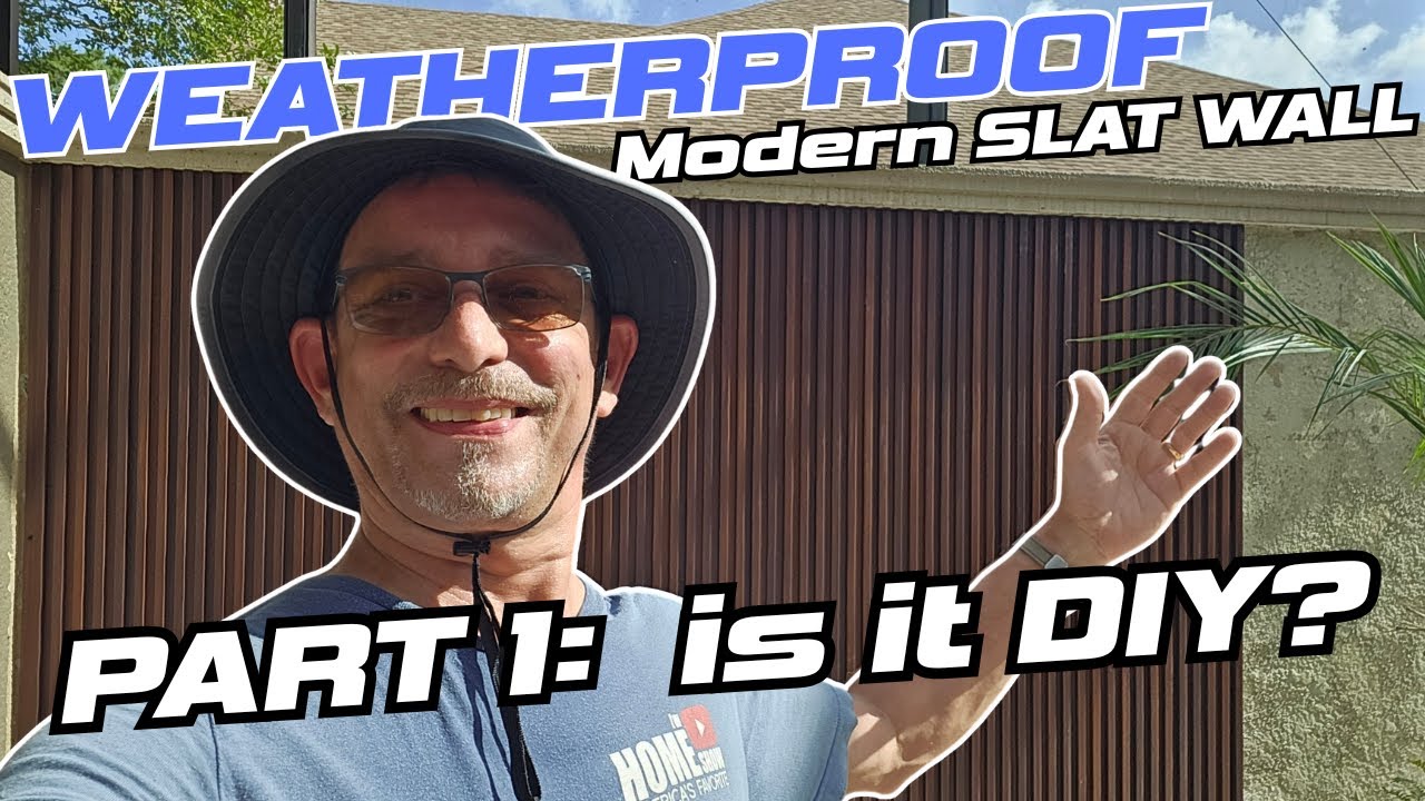 FAUX Wood Slat Wall | Exterior WEATHERPROOF or Interior | DIY Slat Wall Transformation! | PART 1