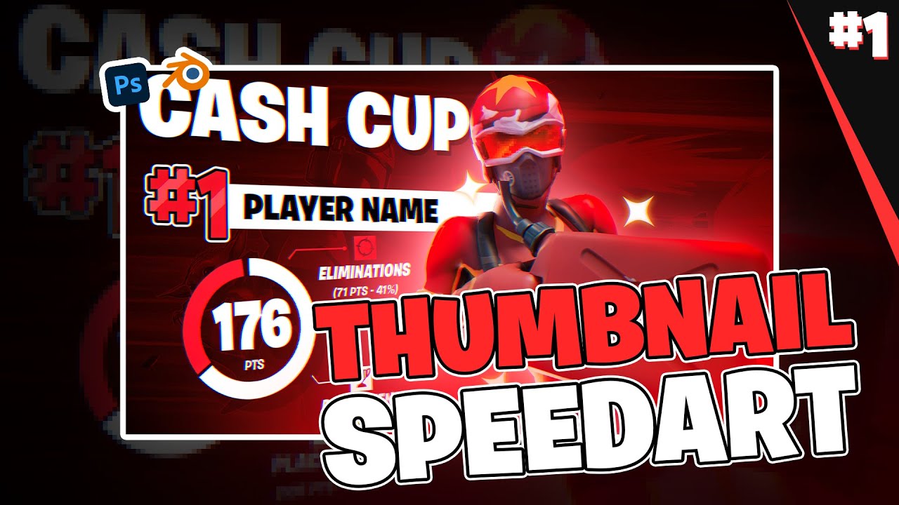 Placement 3D Fortnite Thumbnail | Speed Art #1