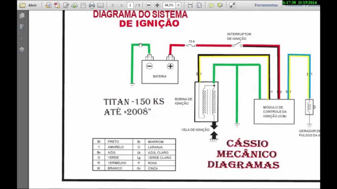 Parte elétrica Titan 150 KS  parte 1 Cássio Mecânico
