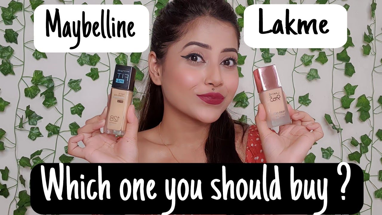 MAYBELLINE FITME FOUNDATION Vs LAKME 9 to 5 PRIMER + MATTE FOUNDATION | Which One You Should Buy 🤔?