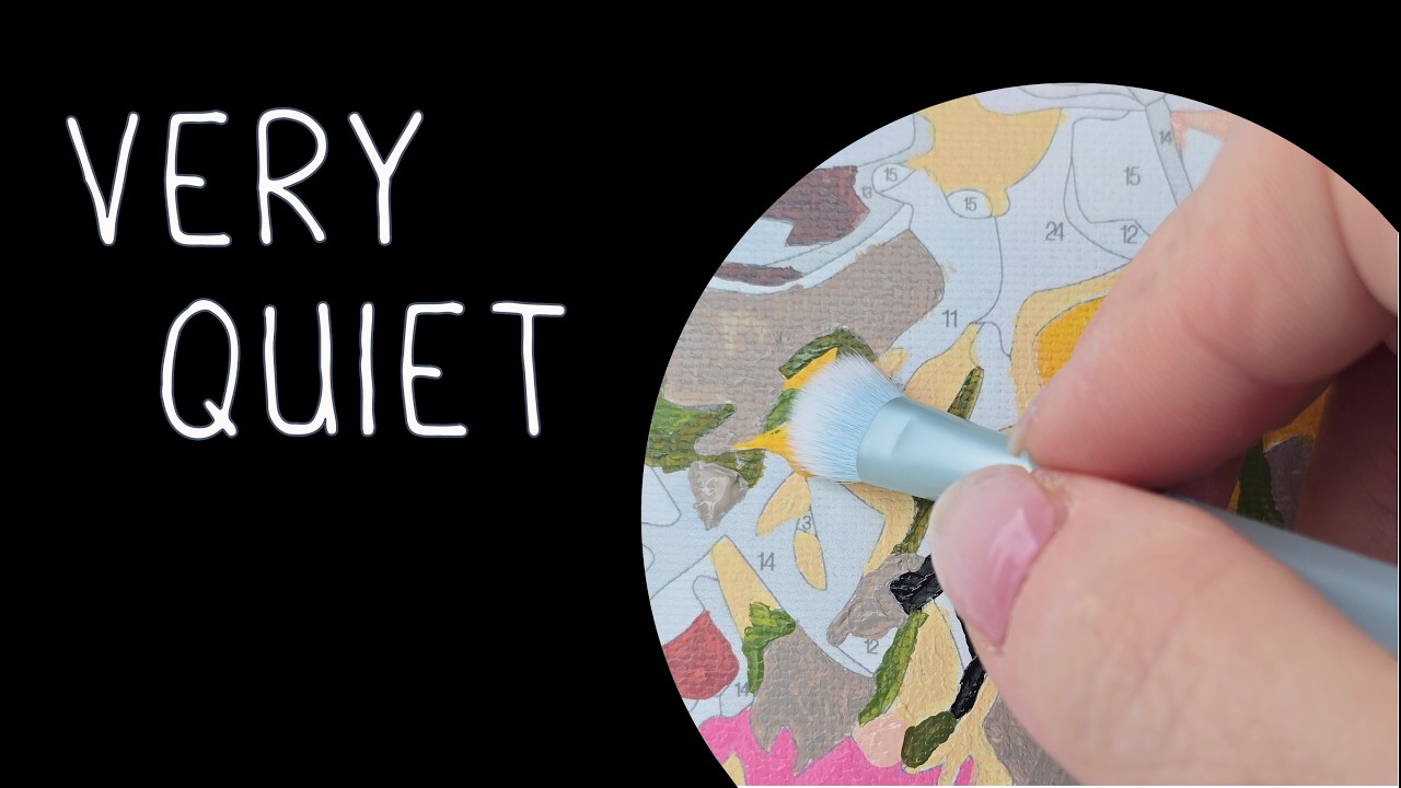 No Talking ASMR Painting for Sleep 🌙 Very Quiet | Flowers – Part 5