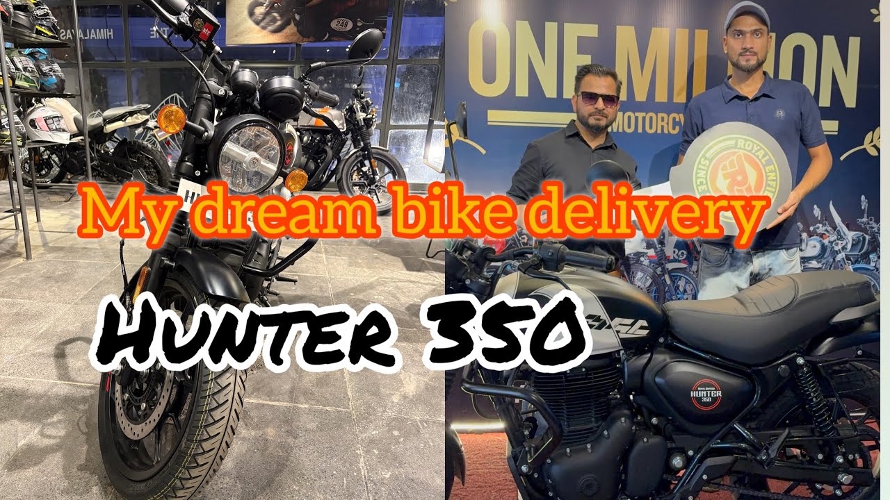 TAKING DELIVERY OF MY DREAM BIKE❤️|HUNTER 350🔥|TOKYO BLACK🤩..