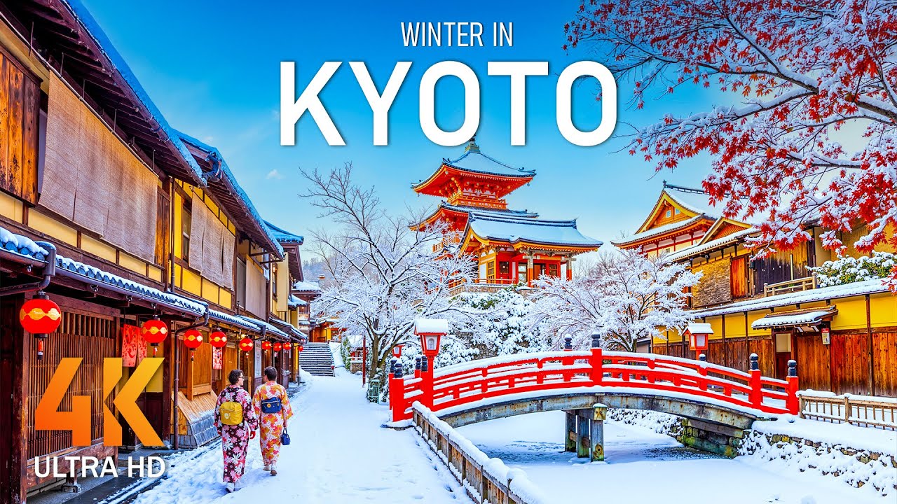 Kyoto 4K UHD | Winter Wonderland – Snowy Temples, Tranquil Streets & Winter Calm