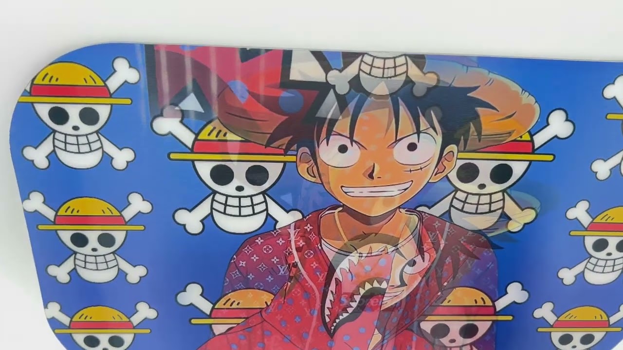 Rolling Tray, Magnetic Lid, 3D Effect, One Piece, Monkey D. Luffy, Change Images