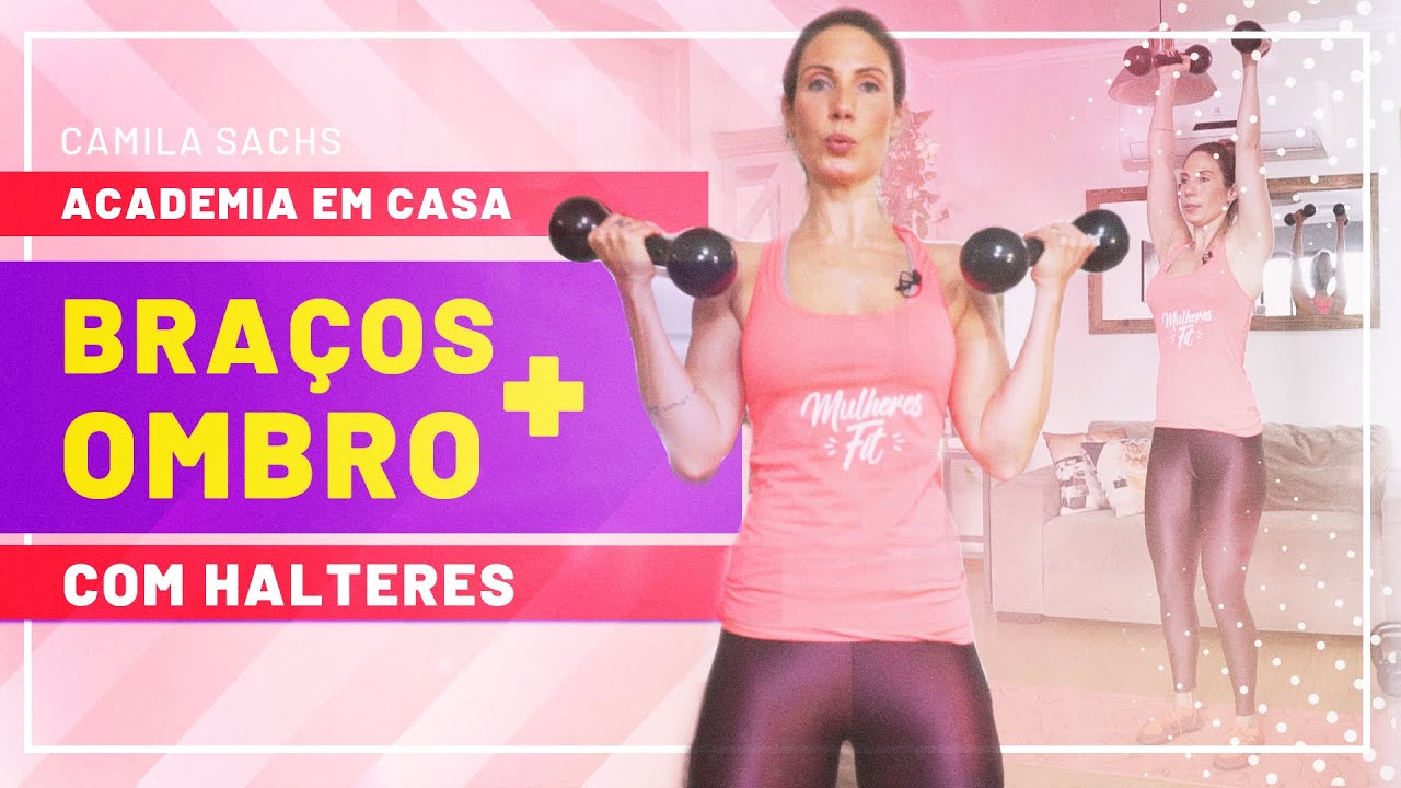 Treino de BRAÇOS + OMBROS com halteres