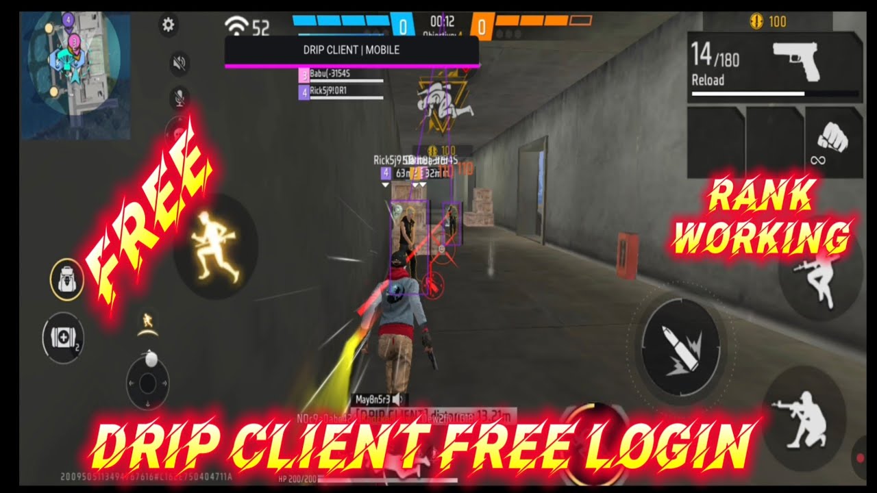 New Br Rank Working Hack Free Fire max mod manu || no ban blacklist || main id safe drip client free
