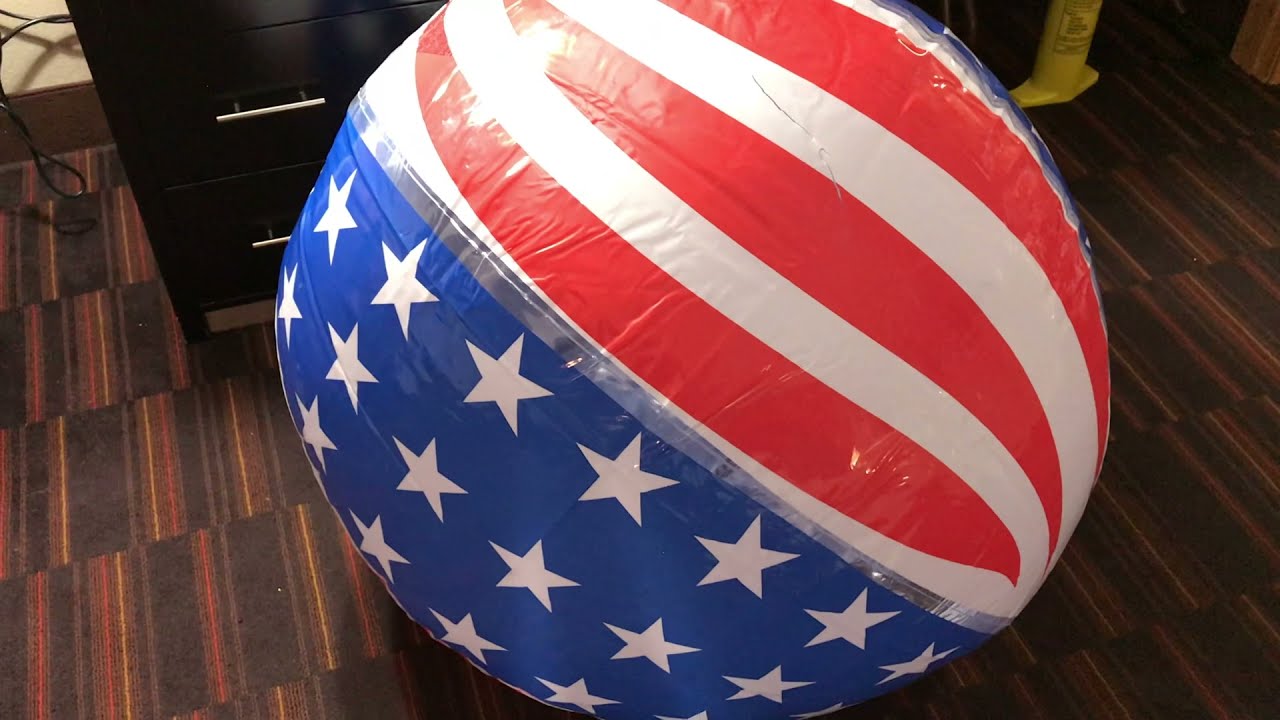 Pop And Destroy 60 Inch American Flag Beach Ball!