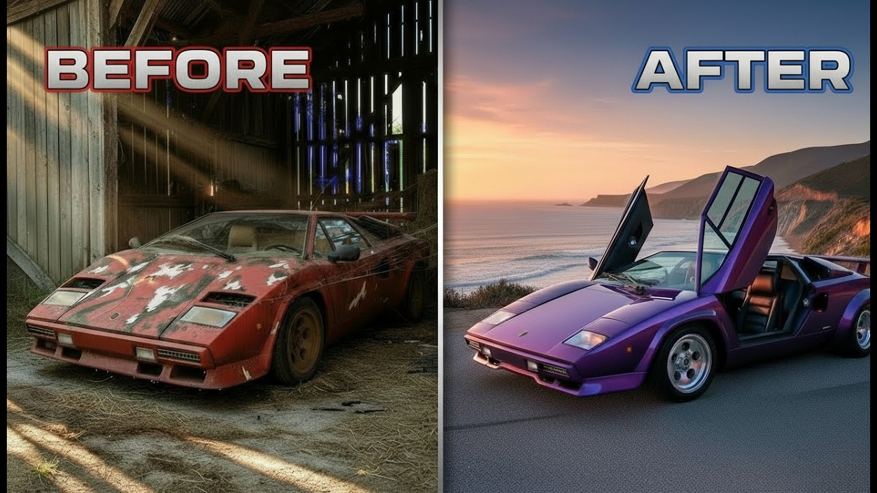 $300 Lamborghini Found in Barn – 44 Years Later It Roars Again (ASMR)Full Restoration Process.