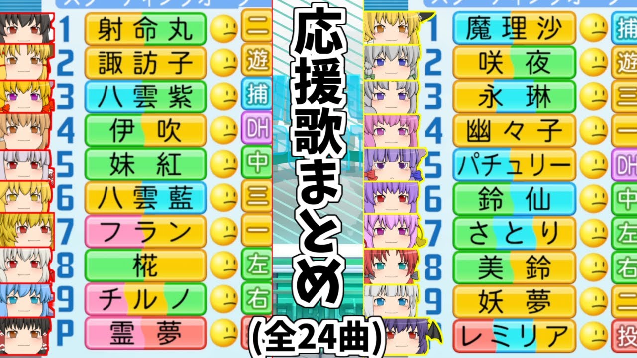 【パワプロ2022】東方キャラ応援歌まとめ！