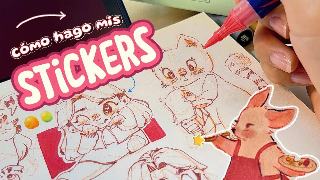 ¿Cómo hacer STICKERS? desde tu casa, fácil y barato ✨ l  TIPS + Consejos de MERCH ✿