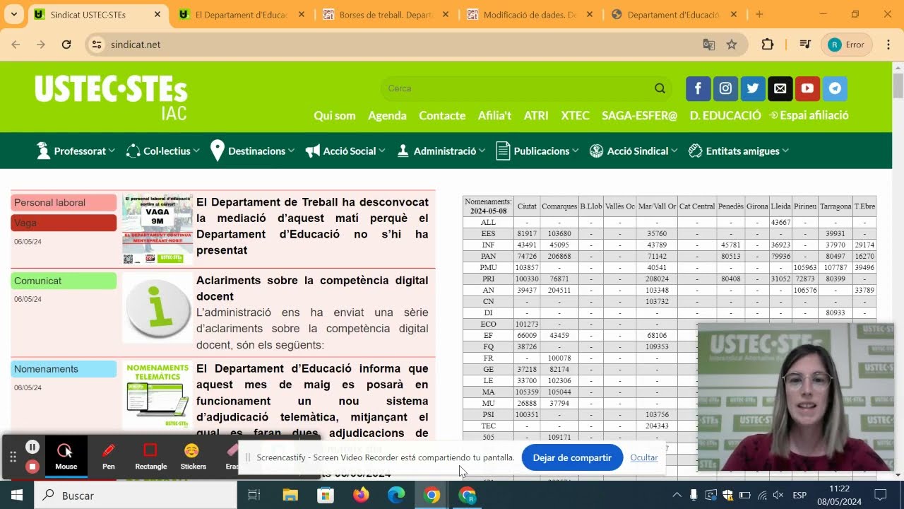 09/05/24 Tutorial sobre la borsa docent: segon algoritme