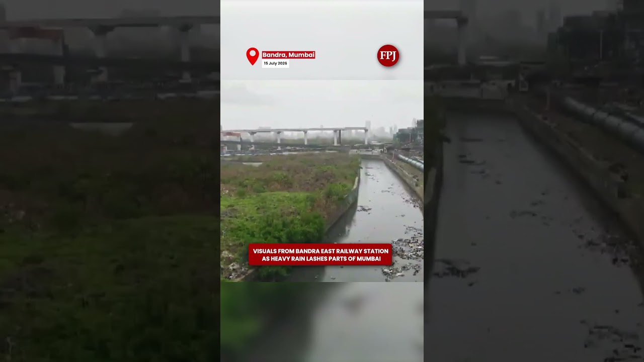 Heavy Rain Returns To Mumbai; Bandra East Railway Station Gets Drenched