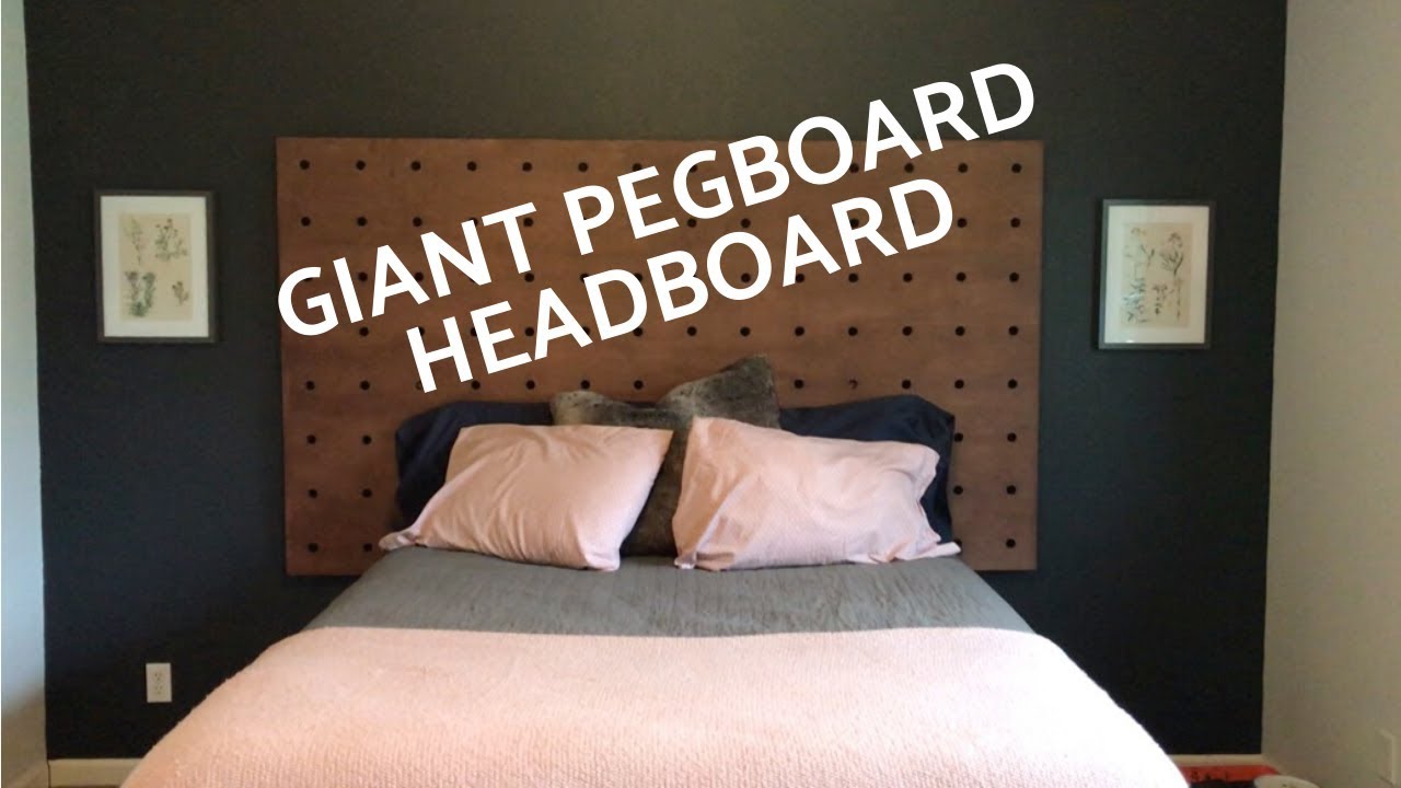 DIY Giant Pegboard Headboard