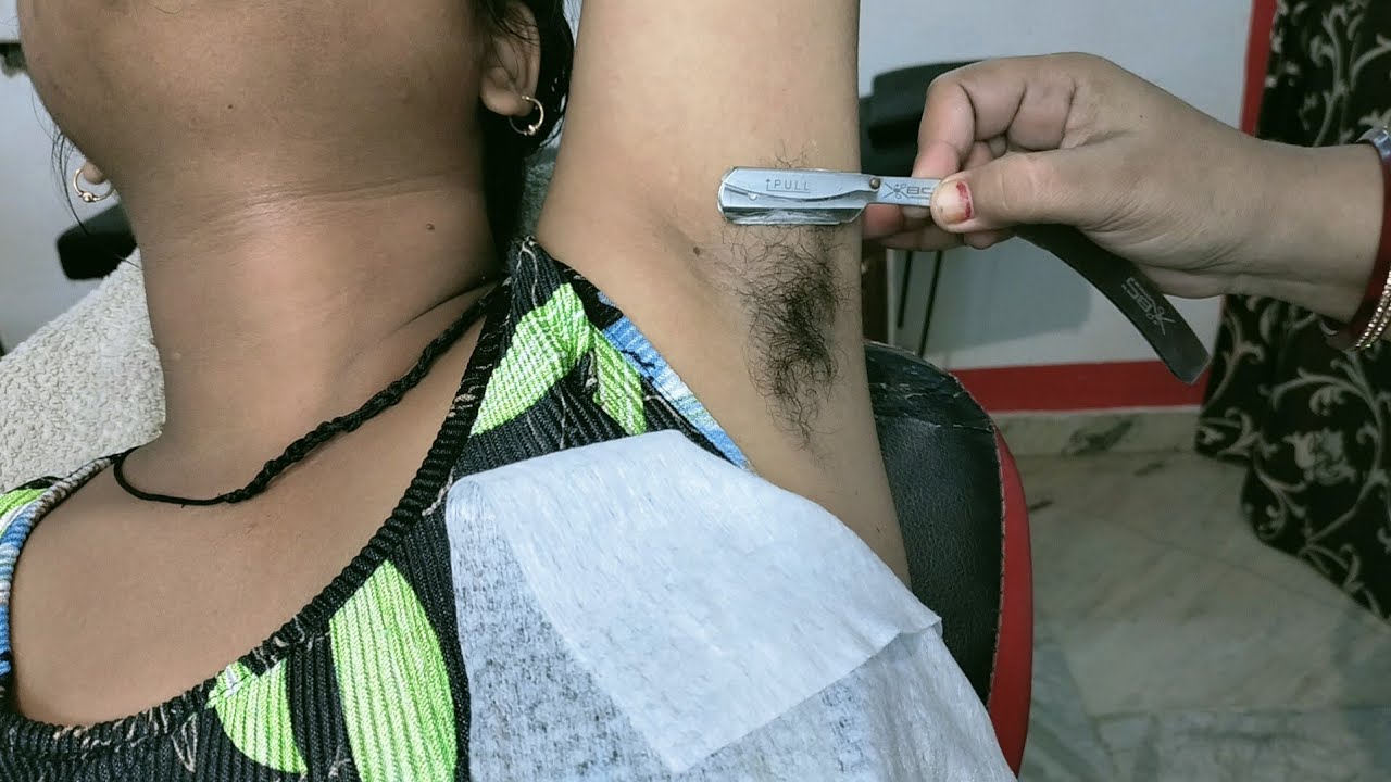 Armpit shaving done by straight razor/under arms shaving/#shaving#shave #pammibeautyworld#firsttime