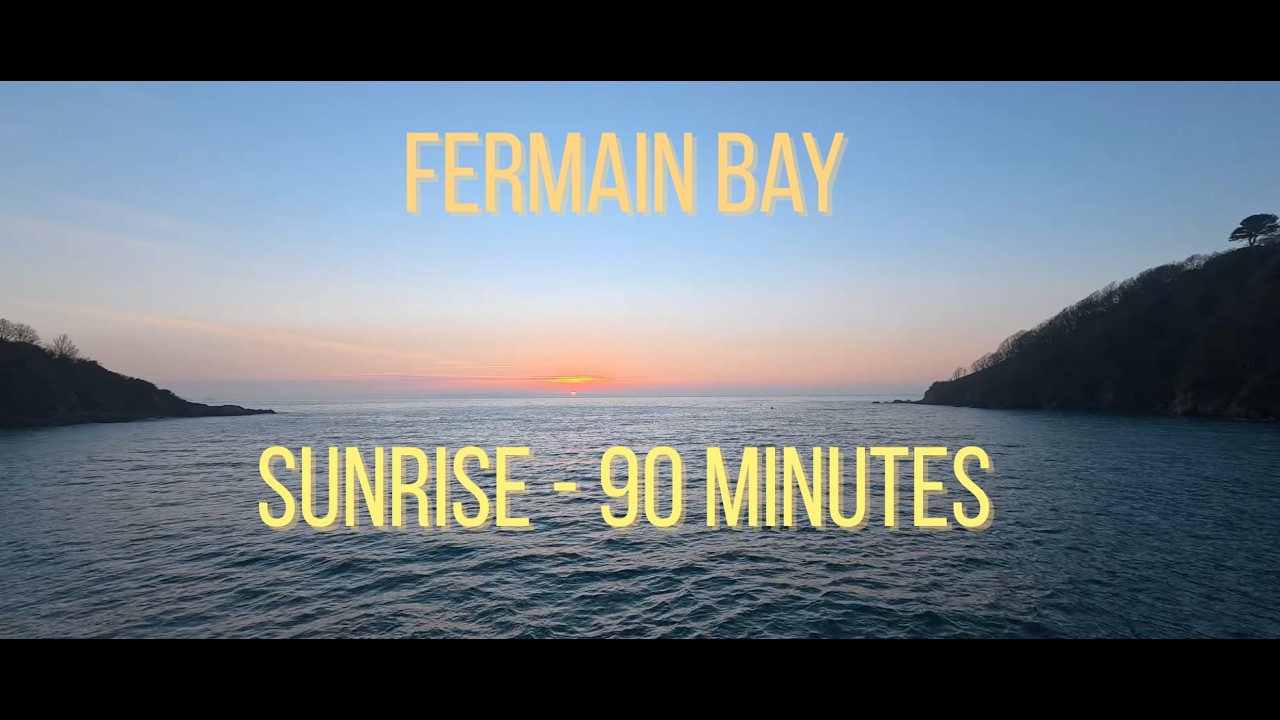 Sunrise Over Fermain Bay, Guernsey - 90-Minutes of Ocean Waves During Golden Hour on a High Tide 🌊🌅