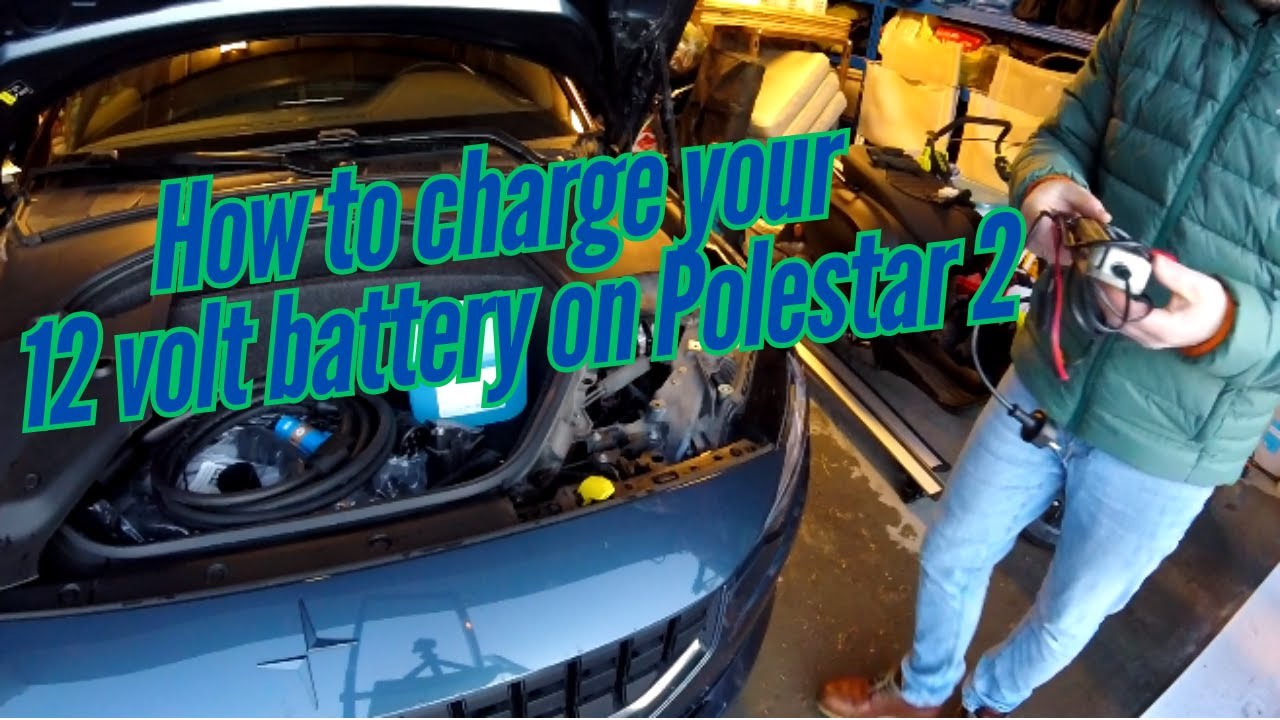 How to charge your 12 volt battery on Polestar 2 #polestar #polestar2 #diy #charging #ev #ctek