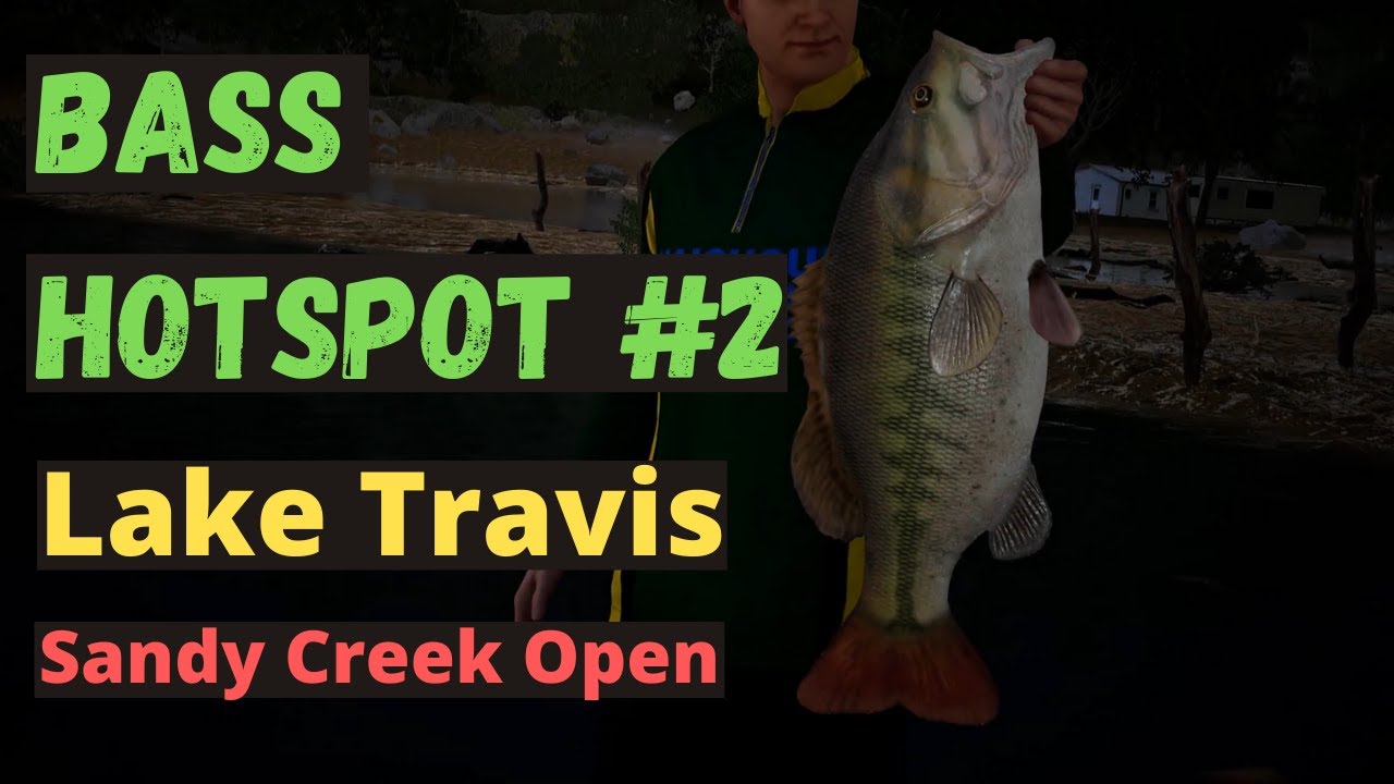 Lake Travis Hotspot #2 - Sandy Creek Open - Night Time - Fishing Sim World Pro Tour 2020