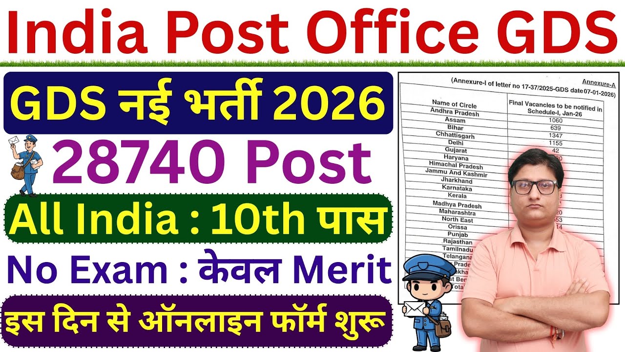 Post Office GDS Vacancy 2026 &brvbar;&brvbar; India Post GDS Recruitment 2026 for 28000+ Post &brvbar;&brvbar; GDS Bharti 2026