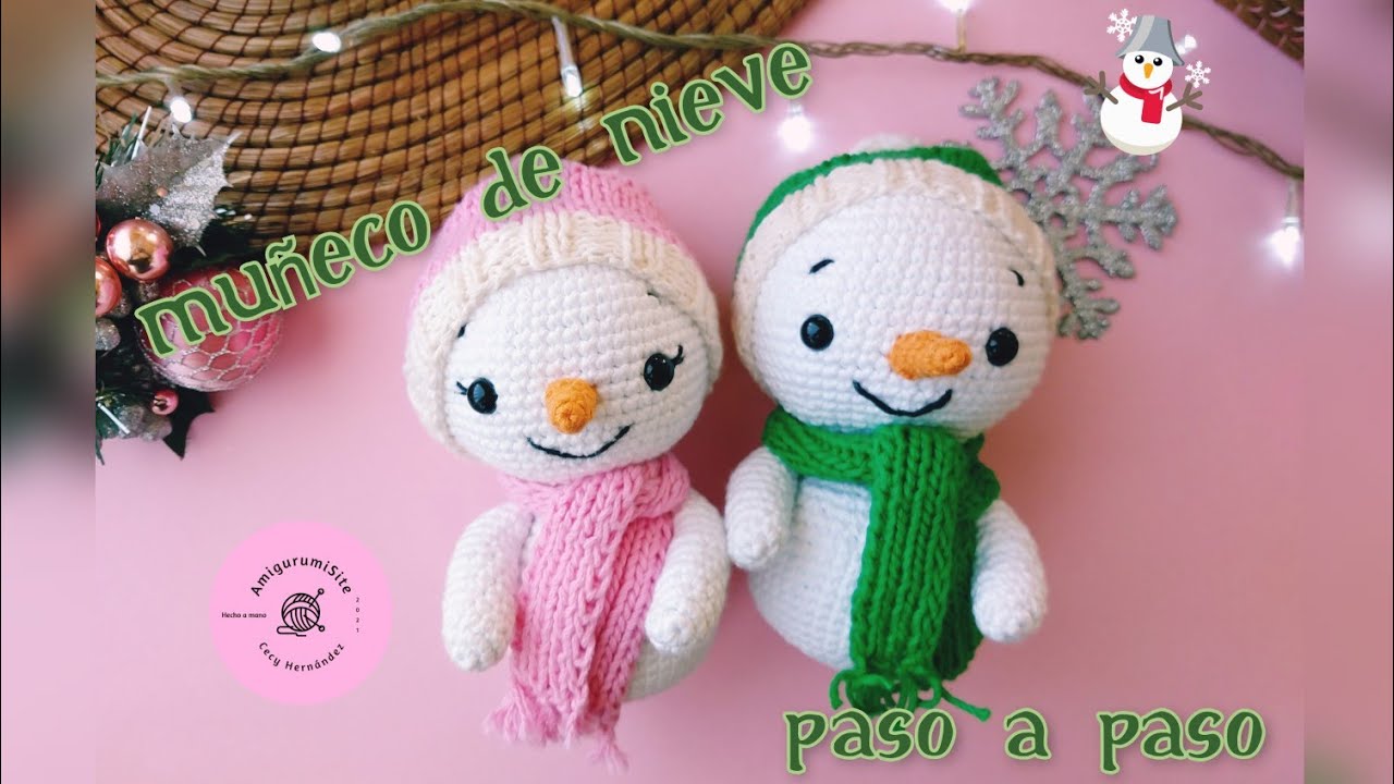 Muñeco de nieve amigurumi (Snowman tejido a crochet) ⛄