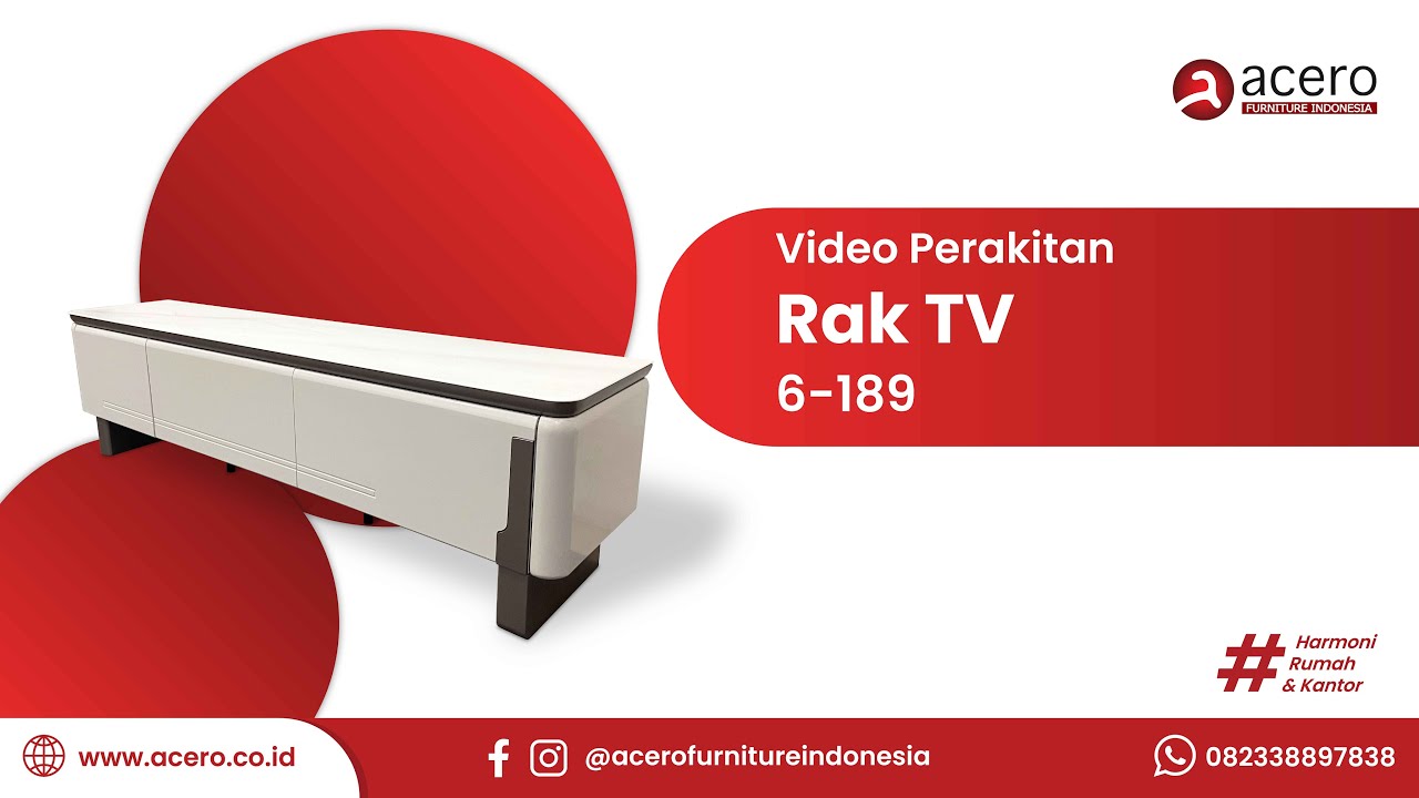 TUTORIAL PERAKITAN RAK TV 6-189 | ACERO FURNITURE INDONESIA | RAK TV 6-189