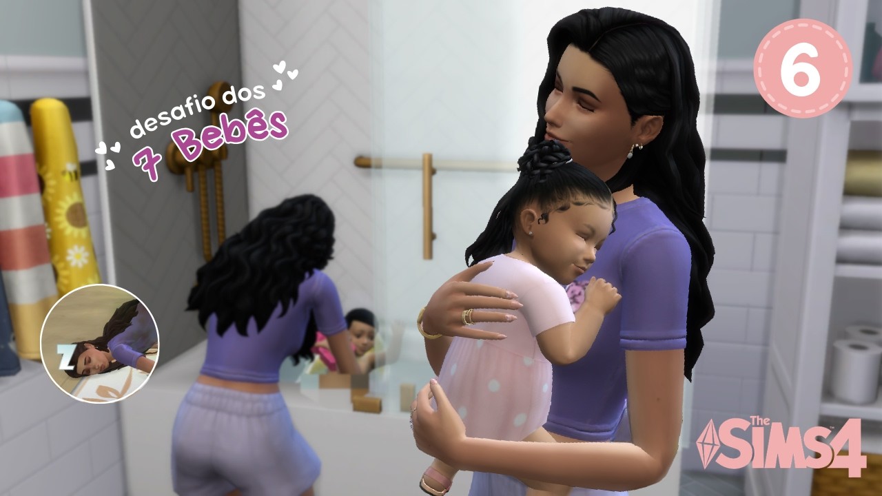 MAIS UM DIA DE MUITA LUTA COM ESSES BEBÊS DE COLO - DESAFIO DOS 7 BEBÊS | The Sims 4: Gameplay