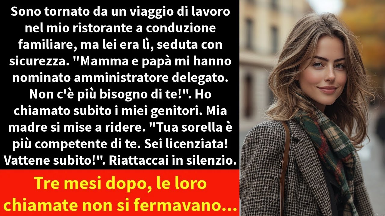 Sono tornato da un viaggio di lavoro nel mio ristorante a conduzione familiare, ma lei era lì,