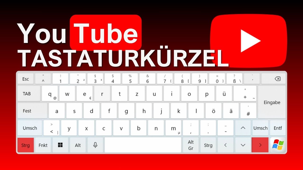 YouTube - Nützliche Tastaturkürzel (Shortcuts)