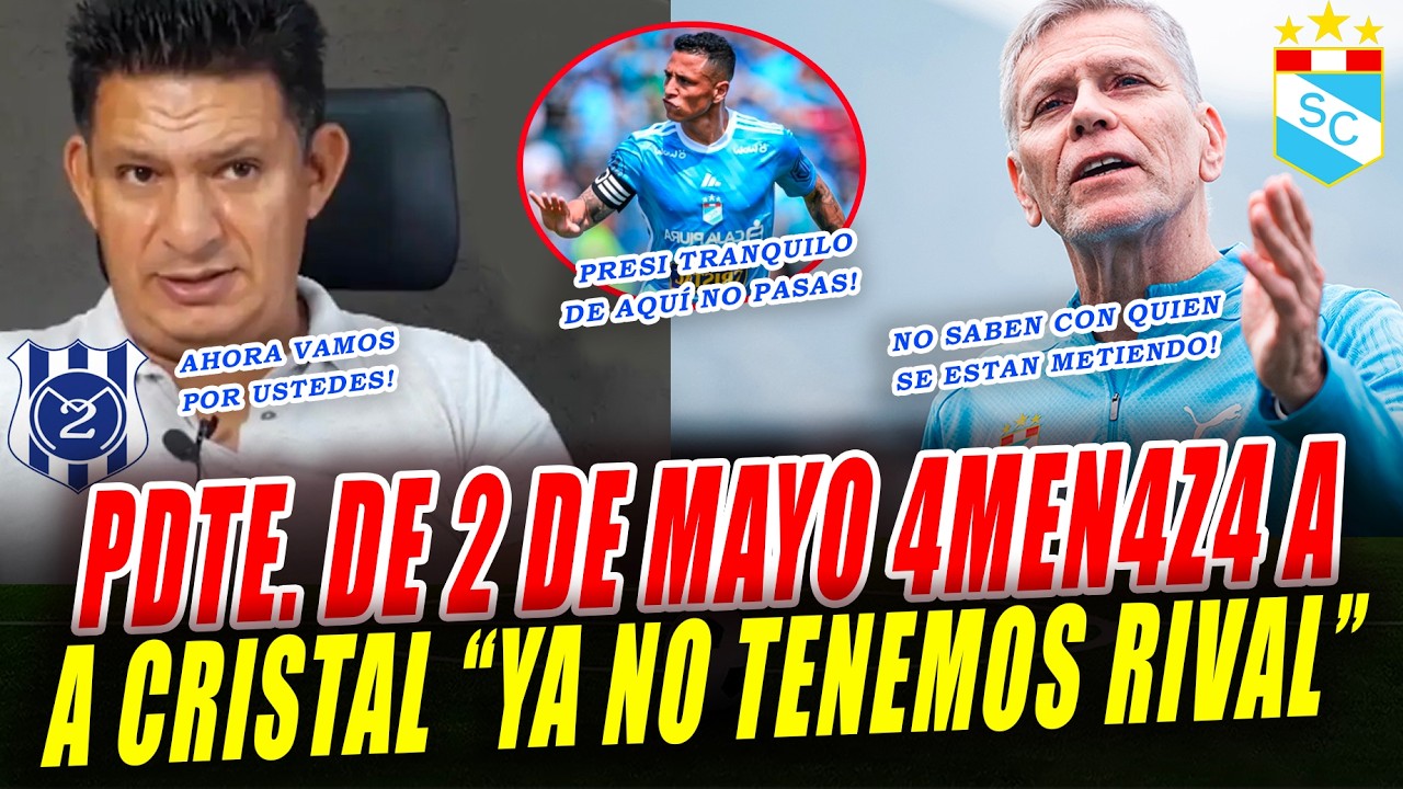 SE AGRANDARON! PDTE.de 2 DE MAYO 4MEN3N4ZA a CRISTAL QUE le GANARA FACIL la FASE en LIBERTADORES