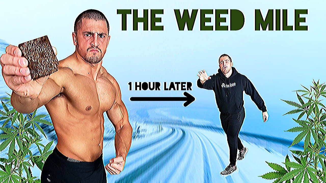 Running 1 Mile after eating Potent WEED BROWNIE Experiment | Bodybuilder VS Extreme Cardio Test