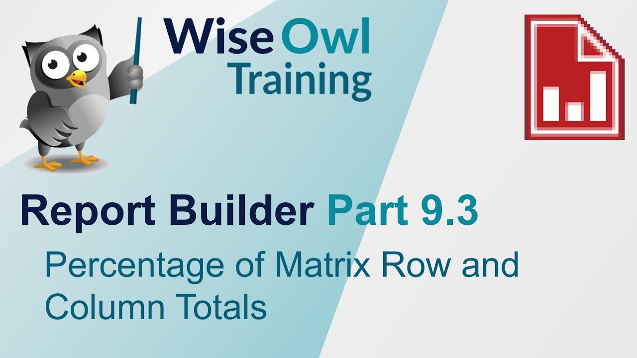 SSRS Report Builder, часть 9.3 — Процент от итогов строк и столбцов матрицы