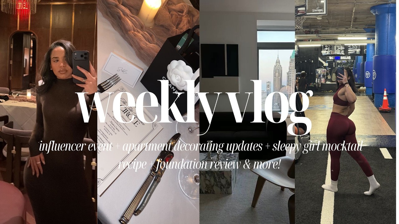 WEEKLY VLOG: INFLUENCER EVENT, APT DECOR UPDATES, SLEEPY GIRL MOCKTAIL, FOUNDATION REVIEWS & MORE!