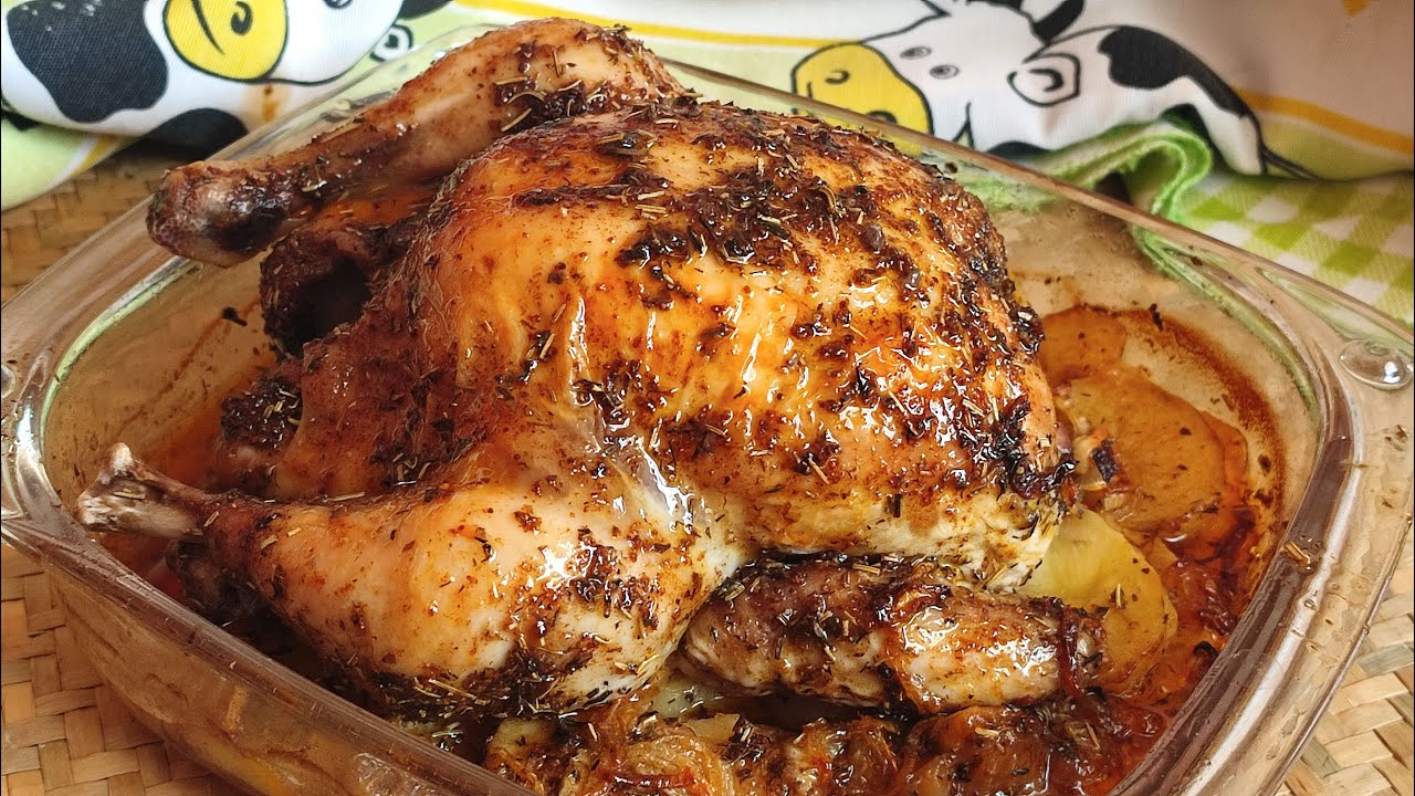 POLLO ASADO SENCILLO A LAS FINAS HIERBAS🍗🤤 | El Dulce Paladar